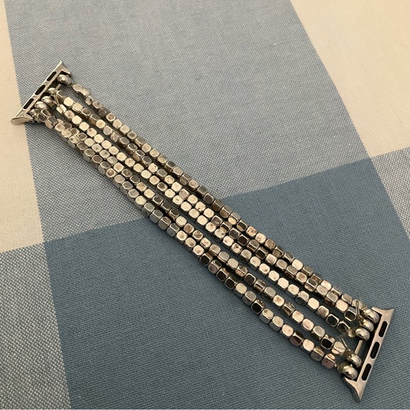 Jewelry - Silver tone stretch Apple Watch band.